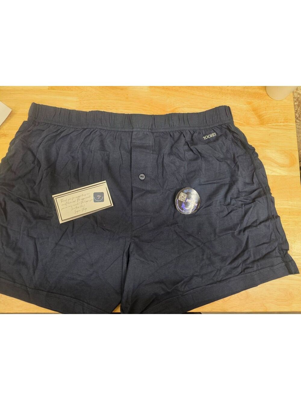 2(X)IST Men’s Pima Cotton Knit Boxer Shorts 3 Pack Navy Blazer Tawny Port Jet L